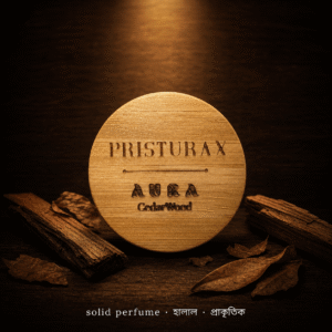 PRISTURAX AURA CedarWood Solid Perfume — Halal, Alcohol-Free, Natural Fragrance